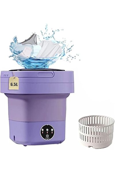 Arabest Mini Washer with Drain Basket, 6.5L,with 3 Modes, Foldable Washing Machine for Camping, Travel