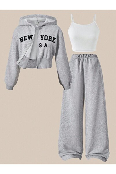 Kids alt üst çoçuk hırka takım newyork3lü set