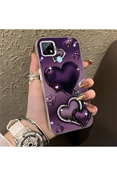 Hontinga حافظة متوافقة مع هاتف Realme C21، حافظة هاتف صلبة مضادة للسقوط على ش...