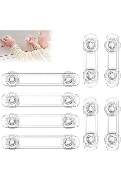 Arabest 8 Pcs Child Safety Lock, Baby Safety Cabinet Door Lock,MultiFunctional Door Lock,No Tools Required