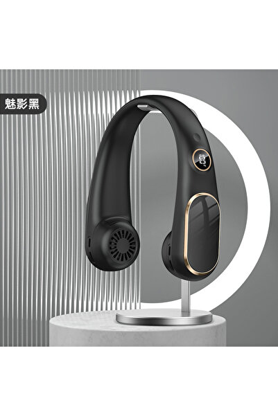 Arabest Portable Neck Fan,4000 mAh Bladeless Neck Fan,Rechargeable,4 Speed, 360° Airflow,LED Digital Displa