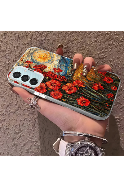 Hontinga حافظة هاتف متوافقة مع سامسونج جالاكسي M15، حماية للكاميرا، ظهر صلب م...