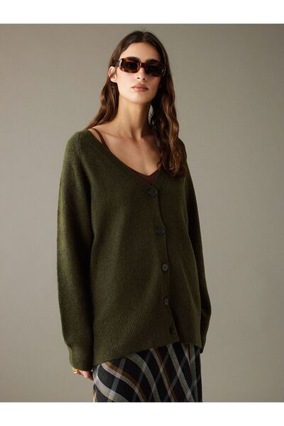 LC Waikiki V-Neck Women's Knitwear Cardigan