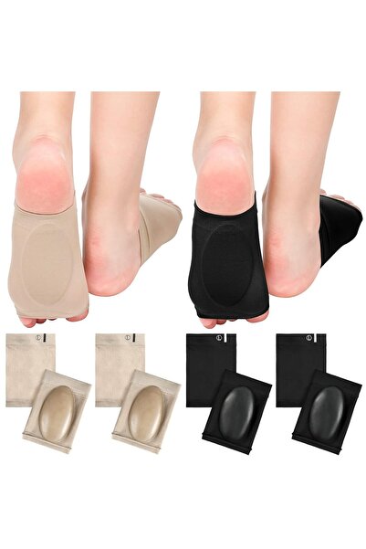 Arabest 4 أزواج من أكمام دعم قوس القدم الضاغطة، دعامة لتخفيف التهاب اللفافة ا...