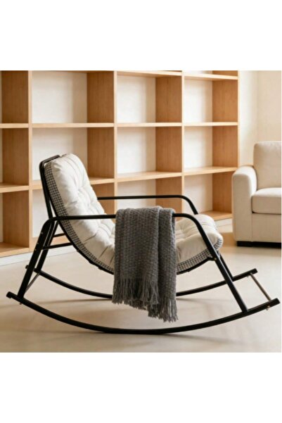 Mtanvxay كرسي أريكة عصري داخلي وخارجي بوسادة سميكة، كرسي استرخاء هزاز كبير الحجم