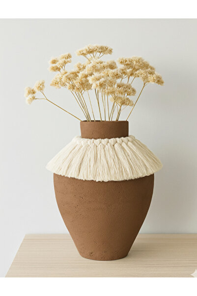 Nuoves Dokulu Dekoratif Büyük Vazo