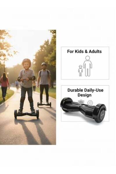 squar eofjoy لوح تزلج كهربائي ذكي 8 بوصة مزود ببطارية 36 فولت، وتقنية بلوتوث، وأضواء LED للبالغين والأطفال