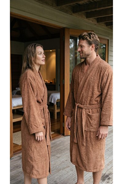 Minteks Halat de baie moale 100% bumbac cu guler kimono pentru bărbați/femei