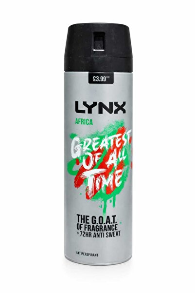 LYNX Africa 72 Hr Anti Sweat Aerosol Deodorant Body Spray XL 200ml Mens