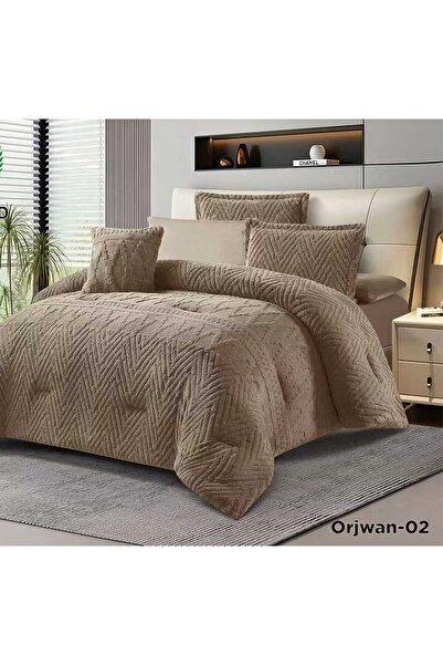 alzawia مفرش نفرين شتوي فاخر بلمسة ناعمة وفروه مميز ، مصنوع بخامة فروه الارنب مثالية لأجواء الشتاء