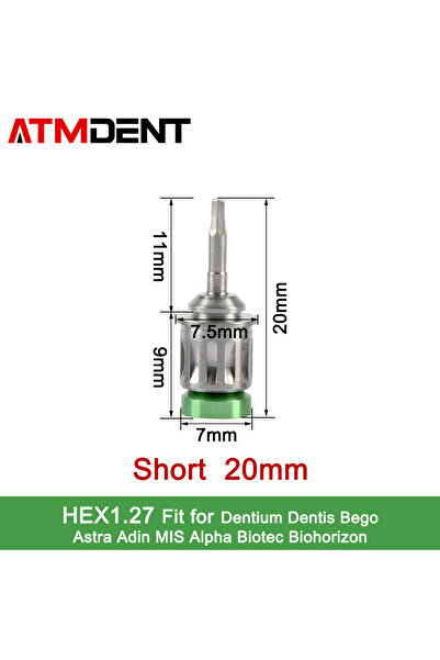Choice4 مفك عزم دوران عالمي لزراعة الأسنان، قطعة واحدة HEX-1.27-S، طقم أسنان عالمي