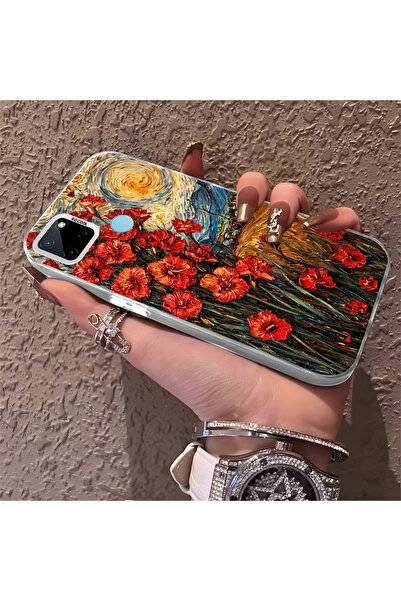 Hontinga حافظة هاتف متوافقة مع Realme C21Y/C25Y، حماية للكاميرا، ظهر صلب مضاد...