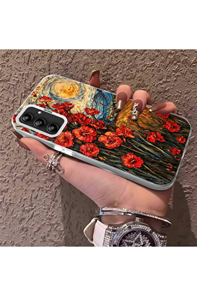 Hontinga حافظة هاتف متوافقة مع سامسونج جالاكسي A14، حماية للكاميرا، ظهر صلب م...