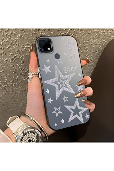 Hontinga حافظة متوافقة مع هاتف Realme C25S، حافظة هاتف صلبة مضادة للسقوط، ستار