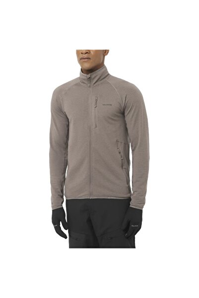 Salomon ESSENTIAL LIGHTWARM Erkek Tam Fermuar Polar Iron LC2645700