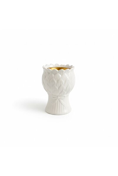 Generic Embossed ceramic incense burner - white