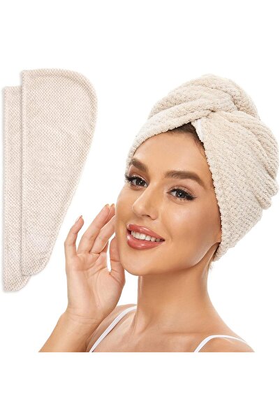 SimpleField 2 Pack Microfiber Hair Towel Wrap for Women, Anti Frizz Quick Dry...