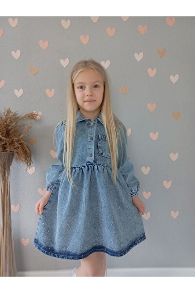 Aden CEP DETAYLI TAŞ BASKILI KOT ELBİSE