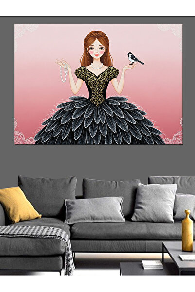 Artmeg Декоративно платно във викториански стил с дамско облекло - Картина въ...
