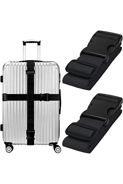 PREMIFY 2PCS Luggage Straps | Heavy Duty Suitcase Cross Luggage Strap With Buckle | Wide Adjustable