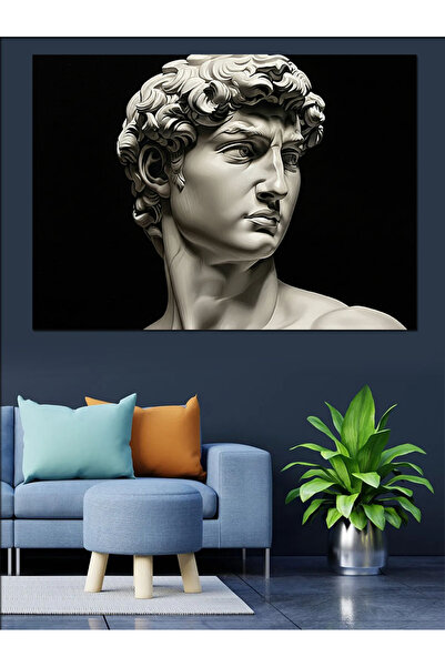 Artmeg Statuia lui David Artă Antică Pânză Decorativă - Tablou din Lemn MDF