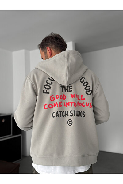 BYBASICMAN Swea cu fermoar în relief cu spatele din piatră tricou C-4629