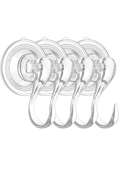 Generic Strong Suction Cup Hooks - 4 Pieces