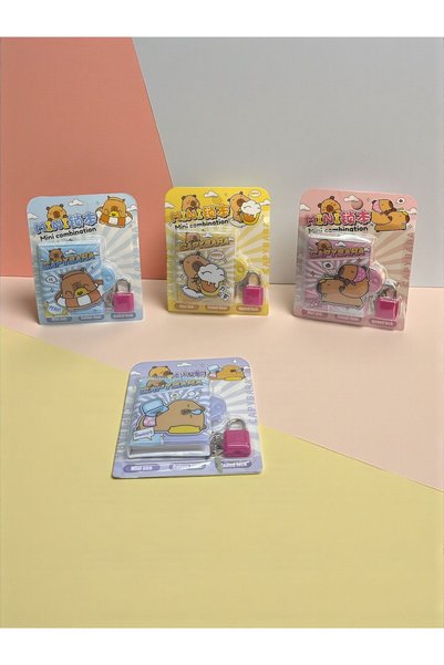 Çınar Capybara Plush Mini Lockable Notebook (Set of 2)