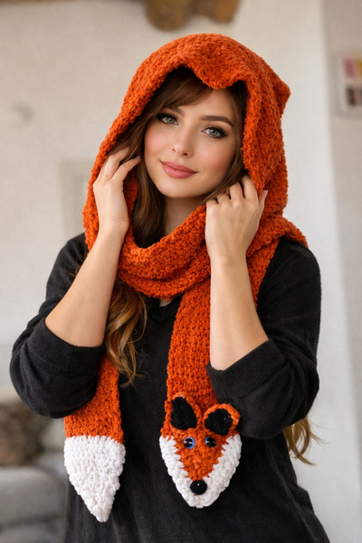 crafted by Nilüfer Scarf Beret Fox 185 cm