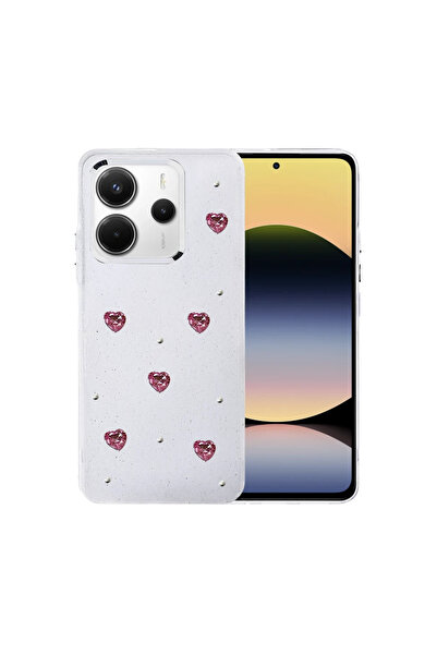 UnDePlus Xiaomi Redmi Note 14 4g Case Transparent with Embossed Shiny Pattern...