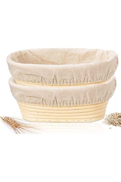 Saharaz 2 Pack Bread Proofing Basket, Oval Bread Proofing Basket, Sourdough Bread Baking Food Tools