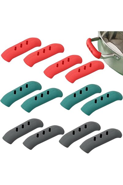 JZS HONung 6 Pairs Silicone Anti-Scald Pot Handle Cover