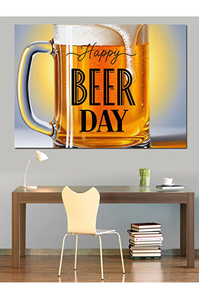 Artmeg Διακοσμητικός Καμβάς "Happy Beer Day " - Ξύλινη Πινακίδα MDF