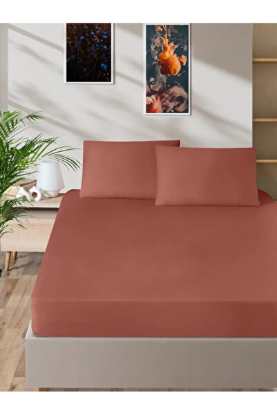 Altınbaşak Colourist Çift Kişilik Lastikli Çarşaf Takımı 160*200cm Tarçın