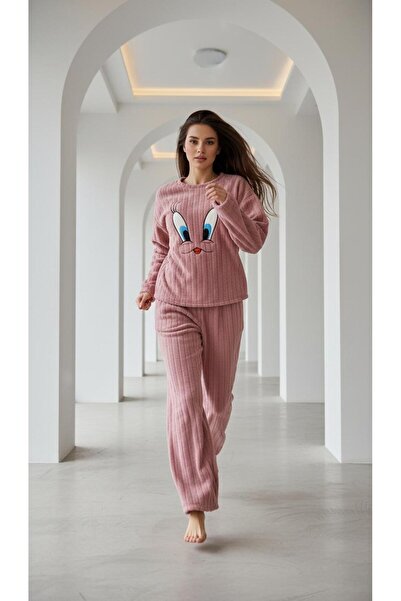 MİSS ELİZZA Plush Fluffypink Pajama Set