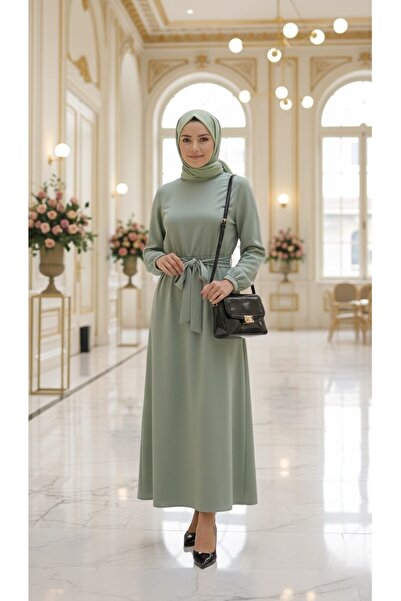 ZAZZONİ Stylish Tunic Dress with Belt at the Waist