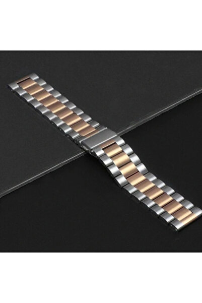 FERRO حزام الساعة من الفولاذ الوردي والفضي FSWMK10020-E