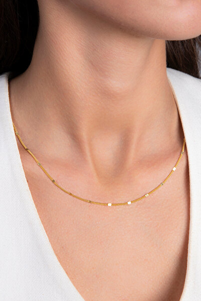 Elika Silver 925 Ayar Gümüş Aynalı Gurmet Zincir Kolye