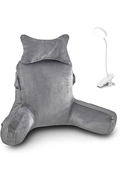 Arabest Reading Pillow, Back Pillow for Sitting Up in Bed, Back Support Pillow with Shredded Memory Foam