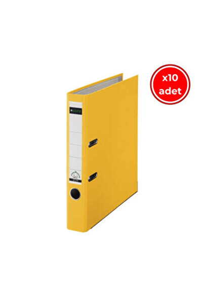 Leitz 180° Офісний файл, 10 штук, пластиковий, вузький, розмір А4, жовтий