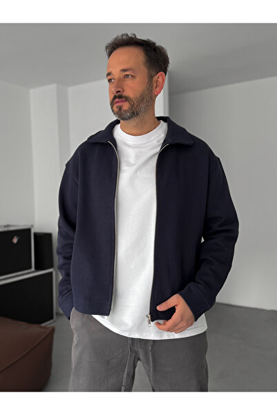 BYBASICMAN Navy Blue Basic Jacket C-4627