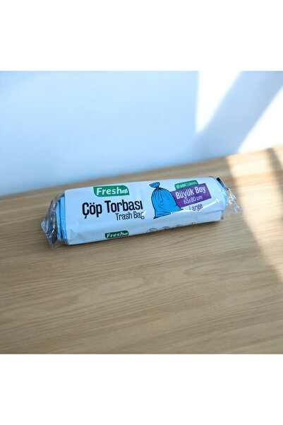 Fresh 65x80 Cm Büyük Boy 10Lu Mavi Renk Çöp Poşeti