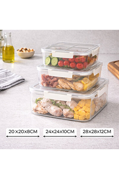 Mirolex Transparent food storage containers in various sizes 🧊✨ Perfect preservation… Stylish organization… and lasting freshness
