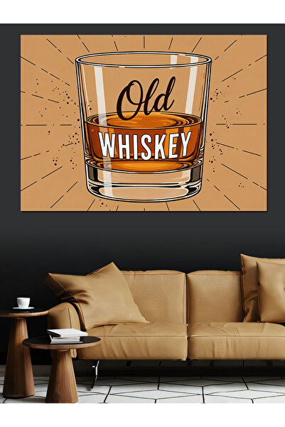 Artmeg Διακοσμητικός καμβάς Old Whiskey Classic Design - Ξύλινος πίνακας από MDF
