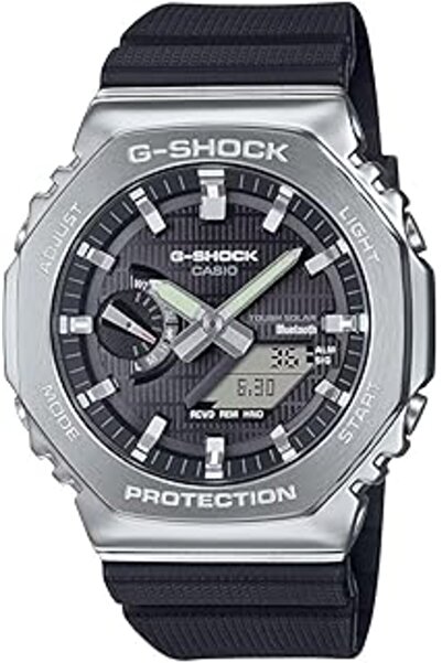 Casio G-Shock G-Steel Solar Connected Black Dial Black Resin Strap Watch - GB...
