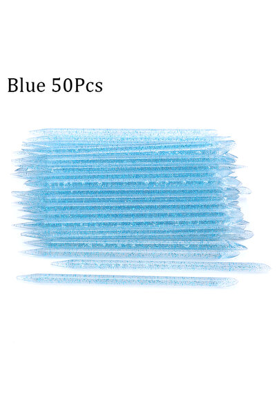 Choice4 Blue 50Pcs 100/50Pcs Nail Art Cuticle Pusher Reusable Double End Crystal Stick Professional Cuticle