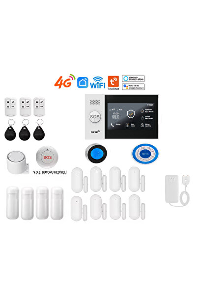 obiem PGST Akıllı Güvenlik Alarm Sistemleri (Sim Kart/google Asistan/amazon Alexa/Tuya Smart)