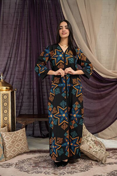 AFandina جلابية قطنية بتصميم فاخر، وأناقة لا مثيل لها SM - 35