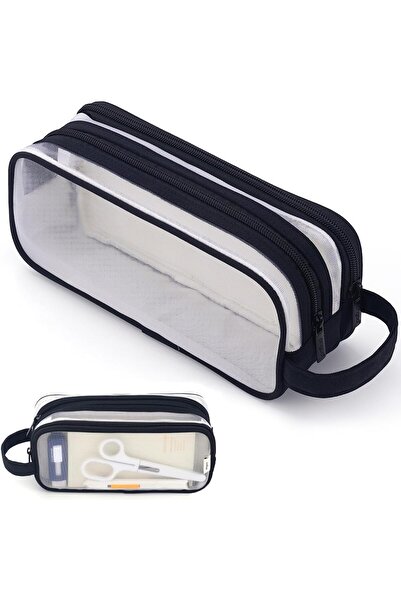 AZONEE Large Grid Mesh Pencil Case