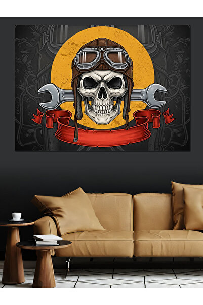 Mushen Studio Repairman Master Skull Decorative Canvas - Mdf Wood Painting Li...